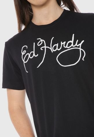 Camiseta Ed Hardy Signature Preta