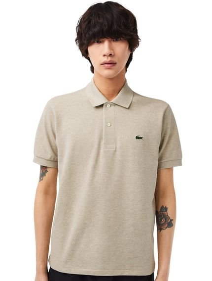 Polo Lacoste Masculina L.12.12 Caqui Mescla - Marca Lacoste