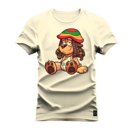 Camiseta Plus Size Premium Estampada Algodão Dog Paz e Amor - Pérola - Marca Nexstar