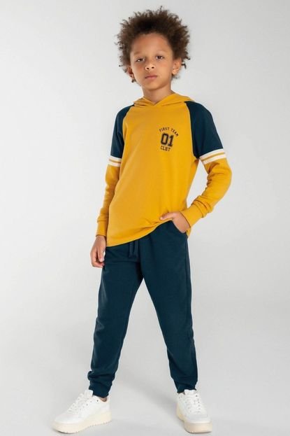 Conjunto Infantil Menino First Team Colorittá Amarelo - Marca Colorittá