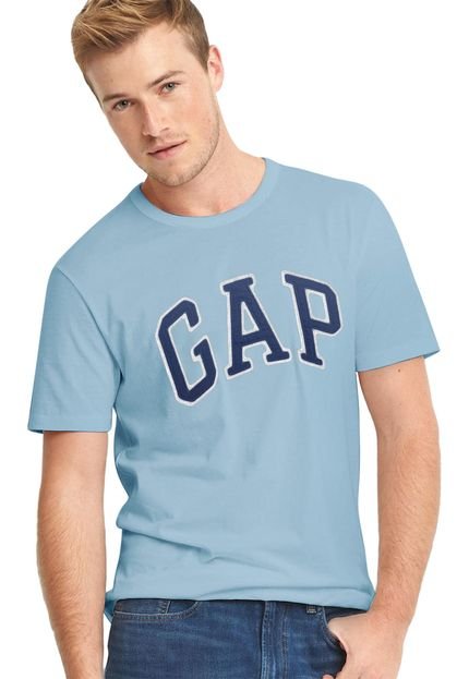 Camiseta GAP Logo Bordado Azul - Marca GAP