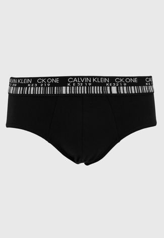 Cueca Calvin Klein Underwear Slip Logo Preta