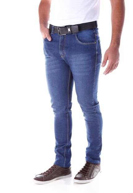 Calça Jeans Skinny Lavada 5 Bolsos Azul Traymon 2203 - Marca Traymon
