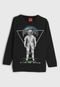 Camiseta Infantil Kyly Astronauta Preta - Marca Kyly