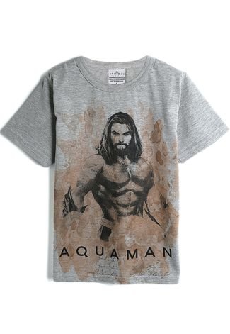 Camiseta Marlan Menino Aquaman Cinza