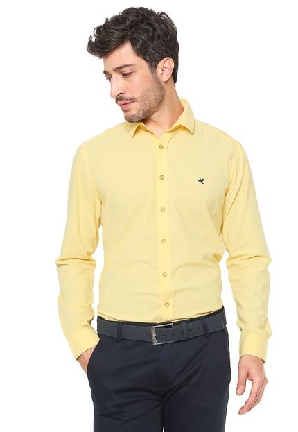 Camisa Malwee Slim Lisa Amarela - Marca Malwee