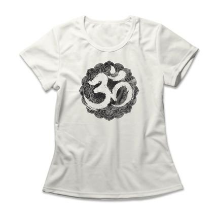 Camiseta Feminina Om - Off White - Marca Studio Geek 