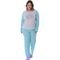 Pijama De Inverno Feminino Plus Size Plush Tamanho Especial  Azul Claro - Marca Victory