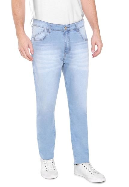 Calça Jeans Malwee Reta Estonada Azul - Marca Malwee