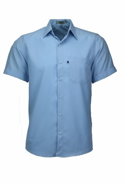 Camisa Manga Curta Amil Modelo Tradicional Com bolso 440 Azul Bebê - Marca Amil