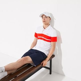 Polo Lacoste Sport Regular Fit Branco - Compre Agora