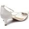 Sapato Scarpin Feminino Salto Baixo Fino Confortável Com Amarração Em Napa Branca - Marca Flor da Pele