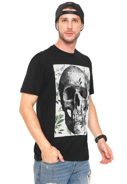 Camiseta Blunt Botanical Headskull Preta - Marca Blunt