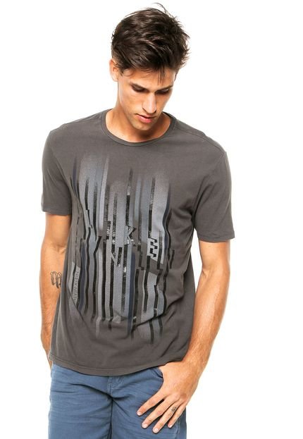 Camiseta Calvin Klein Jeans Estampa Textura Cinza - Marca Calvin Klein