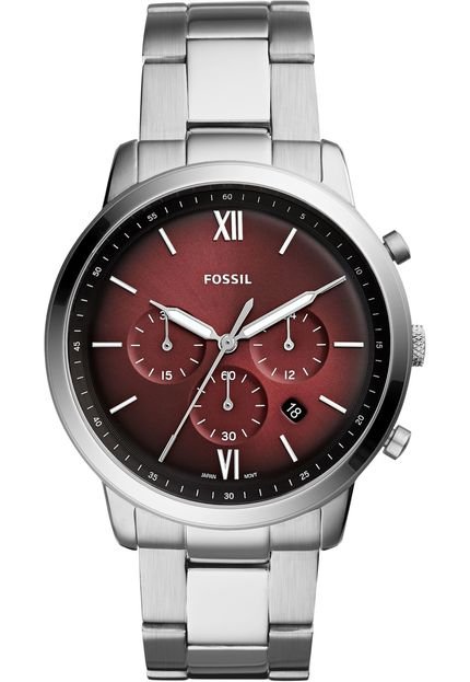 Relógio Fossil FS5491/1KN Prata - Marca Fossil