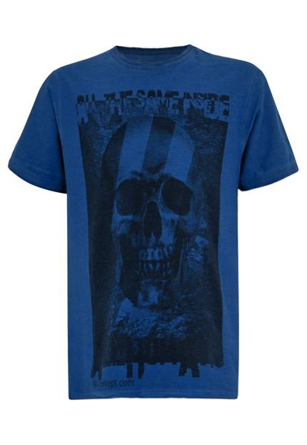 Camiseta TNG Jr Skull Azul - Marca TNG