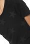 Camiseta Replay Estrelas Preta - Marca Replay