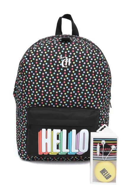 Mochila DMW Hello Capricho Preta - Marca DMW