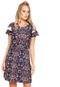 Vestido FiveBlu Curto Floral Azul - Marca FiveBlu