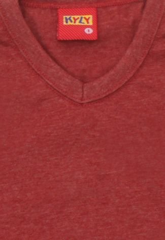 Camiseta Kyly Menino Lisa Vermelha