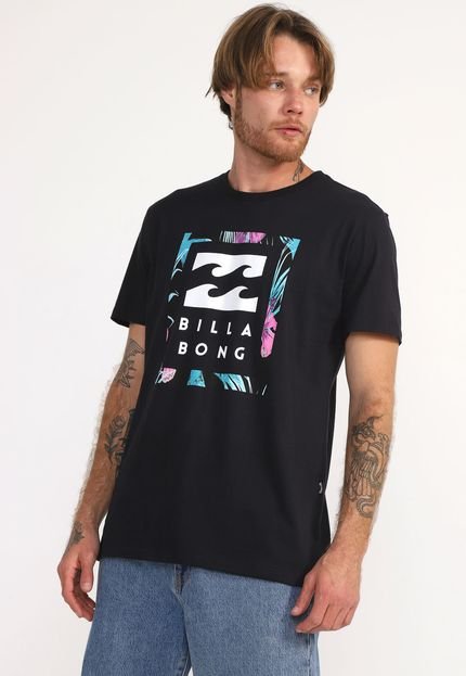 Camiseta Billabong Stacked Neon Night Preta - Marca Billabong