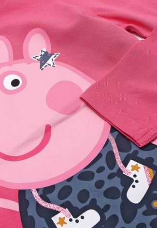 Camiseta Infantil Name It Peppa Pig Rosa