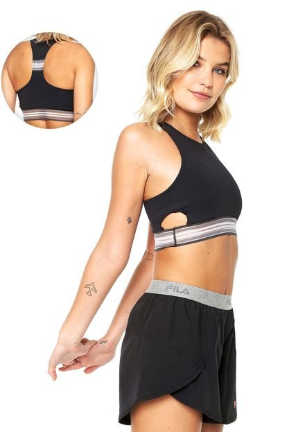 Top Fila Sixfit Preto - Marca Fila