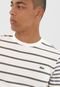 Camiseta Lacoste Listrada Off-White - Marca Lacoste