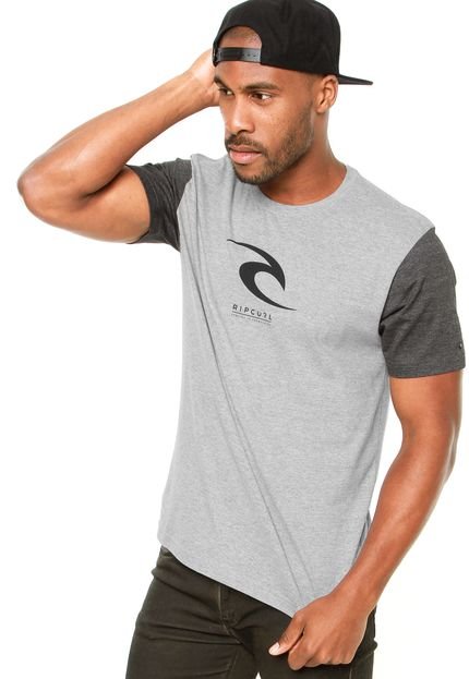 Camiseta Rip Curl New Icon Contrast Cinza - Marca Rip Curl