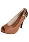 Peep Toe Crysalis Duas Tiras Marrom - Marca Crysalis