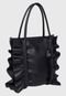 Bolsa Ana Hickmann Babado Preto - Marca Ana Hickmann