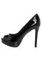 Peep Toe My Shoes Bow Down Preto - Marca My Shoes