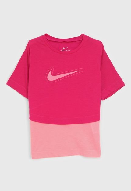 Camiseta Nike Infantil Bicolor Rosa - Marca Nike
