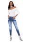 Calça Jeans Biotipo Skinny Bordados Azul - Marca Biotipo