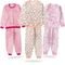 Kit 3 Pijamas Femiino De Frio Infantil Conjunto Soft Fofinho Fleece Várias Cores de Menina Infanto Juvenil - Marca CFAstore