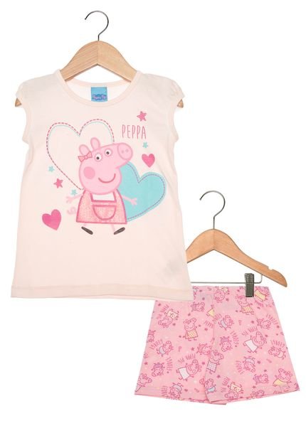 Pijama Malwee Peppa Pig Infantil Rosa - Marca Malwee