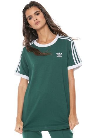 Camiseta adidas Originals ADICOLOR 3 Stripes Verde - Compre Agora | Brasil