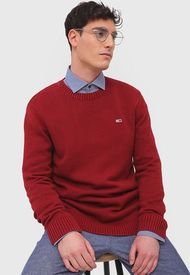 Sweater Tommy Jeans L/S Burdeo - Calce Regular