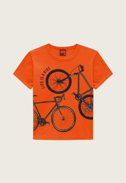 Camiseta Infantil Kyly Bike Laranja - Marca Kyly