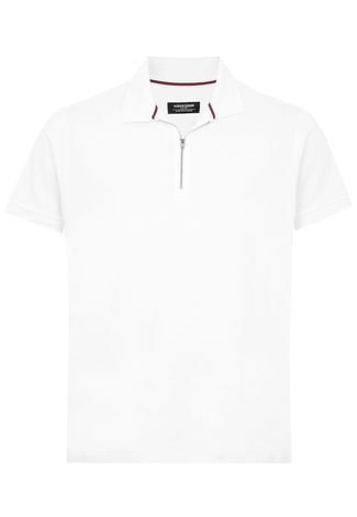Camisa Polo Iódice Denim Logo Branca