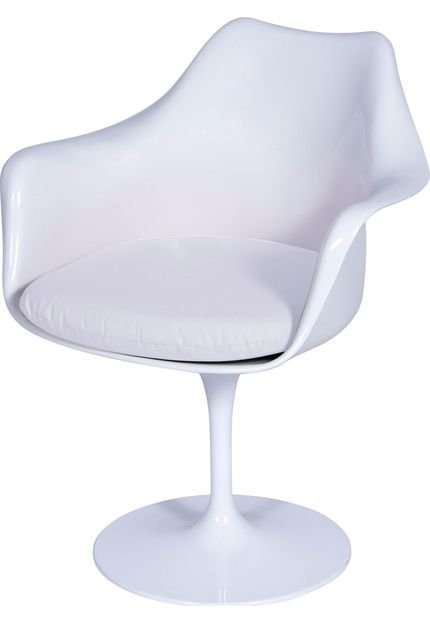 Poltrona Saarinen Com Braço Com Almofada OR Design Branco - Marca Ór Design