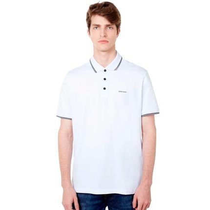 Camisa Polo John John Relaxed 2 Lines In24 Branco Masculino - Marca John John