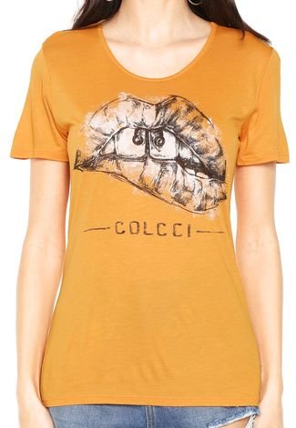Camiseta Colcci Slim Amarela