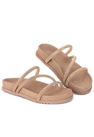 Sandália Dafiti Shoes Tiras Nude - Compre Agora