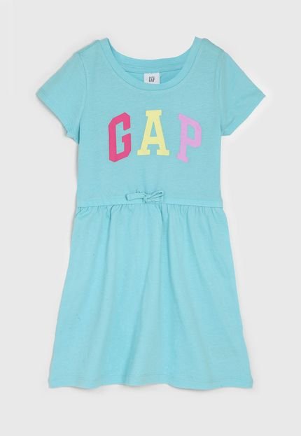 Vestido GAP Infantil Logo Color Azul - Marca GAP