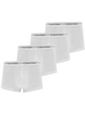 Kit 4pçs Cueca Calvin Klein Underwear Boxer Lettering Branco - Marca Calvin Klein Underwear