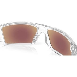 Óculos  Sol Oakley Heliostat Clear Prizm Sapphire Polarizada - Clear Branco
