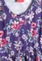 Vestido Tricae Floral Roxo - Marca Tricae