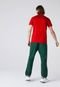 Camiseta Masculina Em Jérsei De Algodão Pima Com Gola Redonda Vermelho - Marca Lacoste