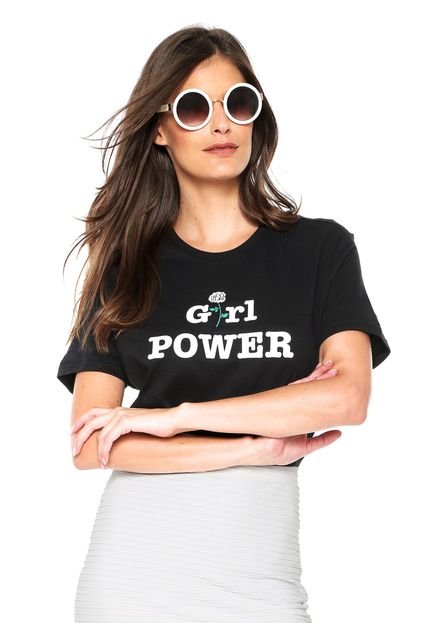 Camiseta Carmim Girl Power Preta - Marca Carmim
